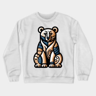 Bear illustration. Illustration of a bear in cubism style Crewneck Sweatshirt